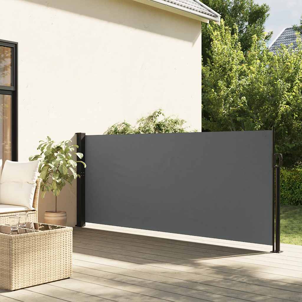Väljatõmmatav külgmarkiis, antratsiithall, 140 x 600 cm