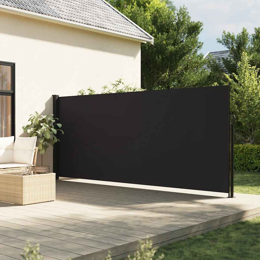 Lahtitõmmatav külgsein, 180 x 600 cm, must