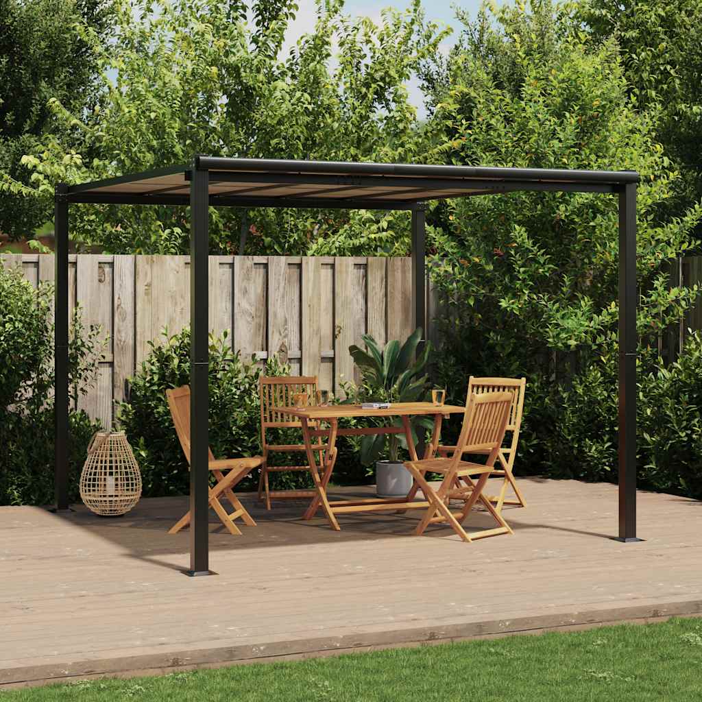 Garden Gazebo Antratsiit 3x3 m Alumiinium