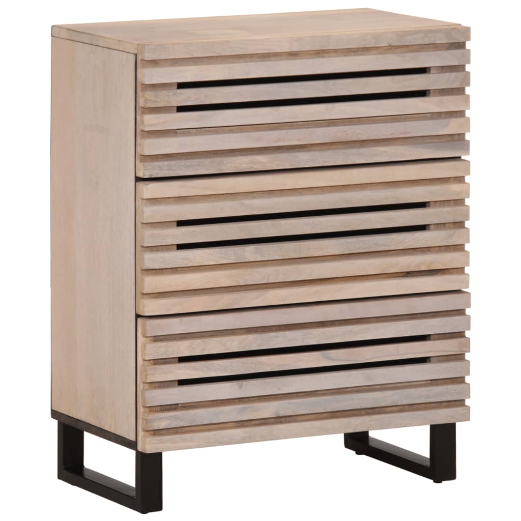 Puhvetkapp, valge, 60 x 34 x 75 cm, mangopuit