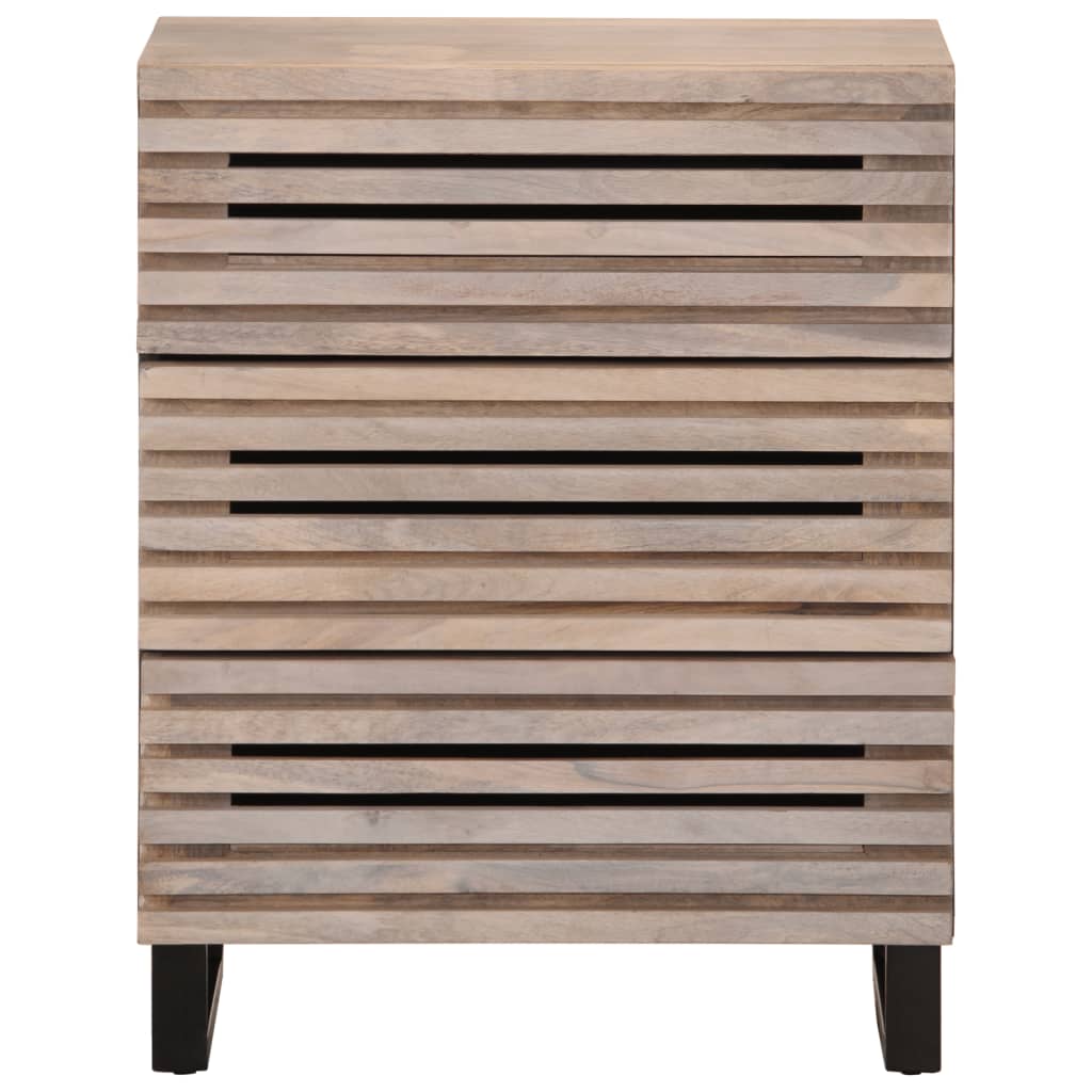 Puhvetkapp, valge, 60 x 34 x 75 cm, mangopuit