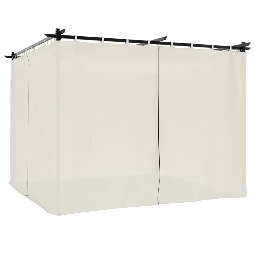 Kardinatega paviljon, kreemjas, 3x3 m, teras