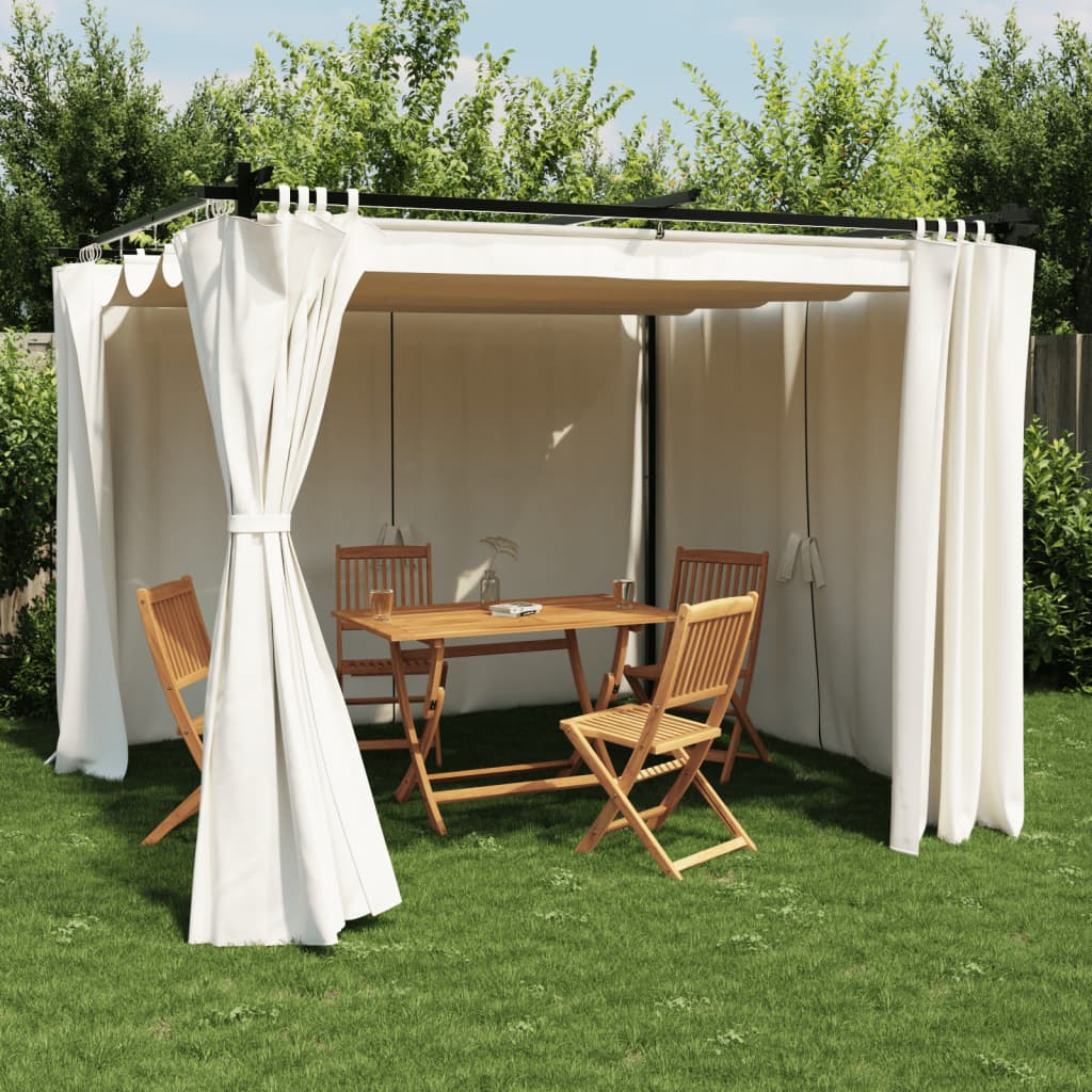 Kardinatega paviljon, kreemjas, 3x3 m, teras