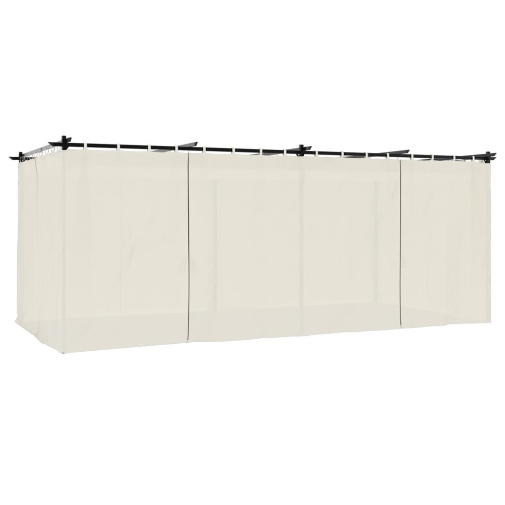 Kardinatega paviljon, kreemjas, 6x3 m, teras