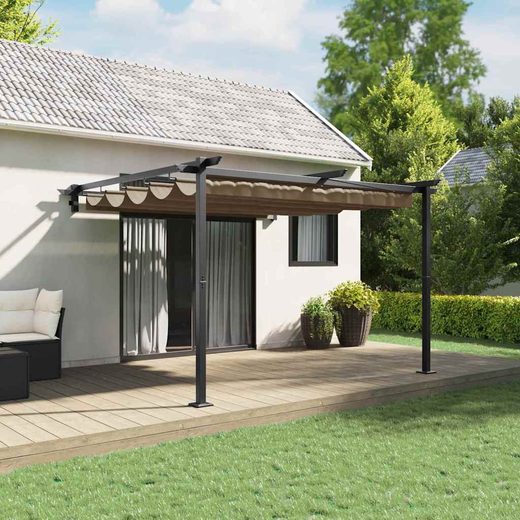 Paviljon 300 x 300 x 200 cm Pruunikashall Polüester