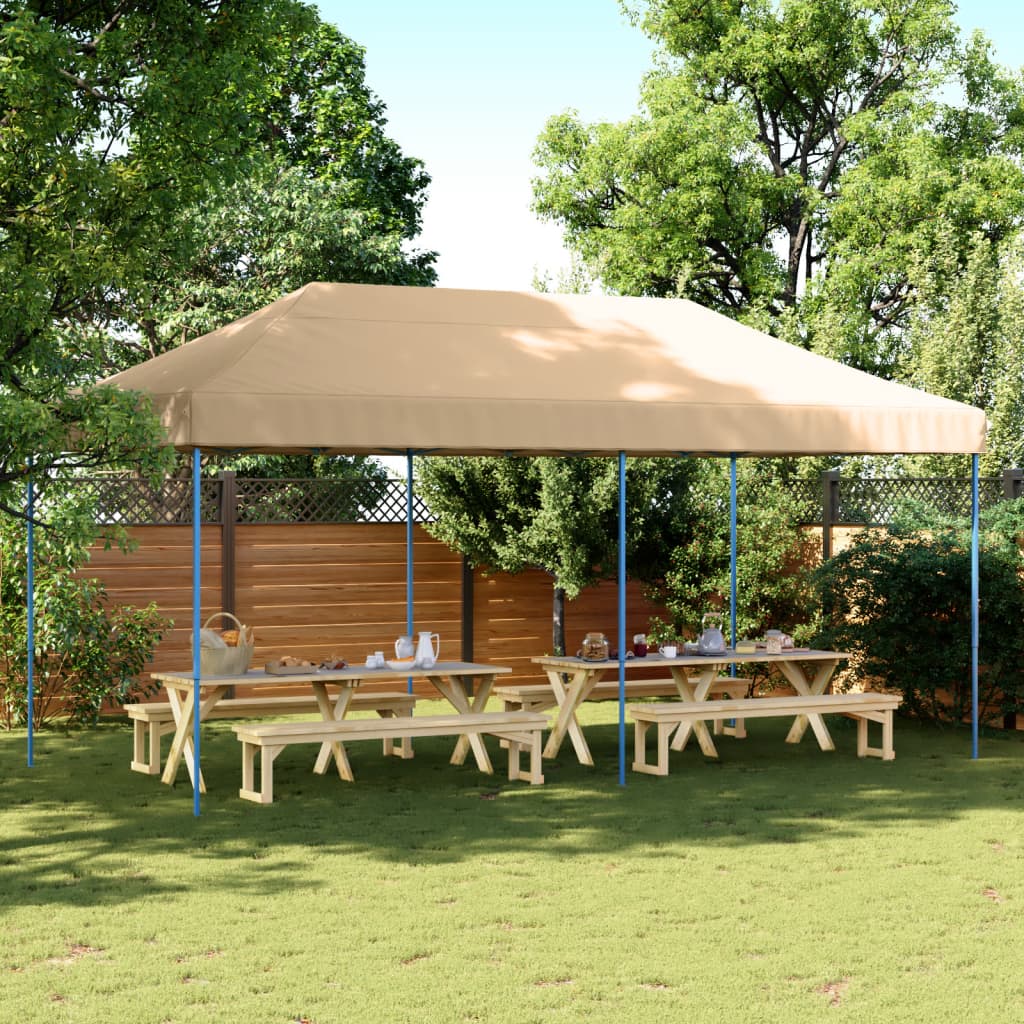 Kokkupandav pop-up peotelk, beež, 580x292x315 cm