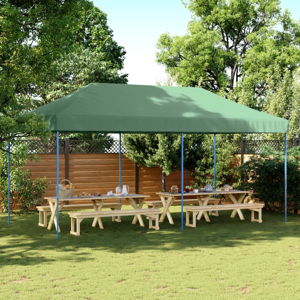Kokkupandav pop-up peotelk, roheline, 580x292x315 cm