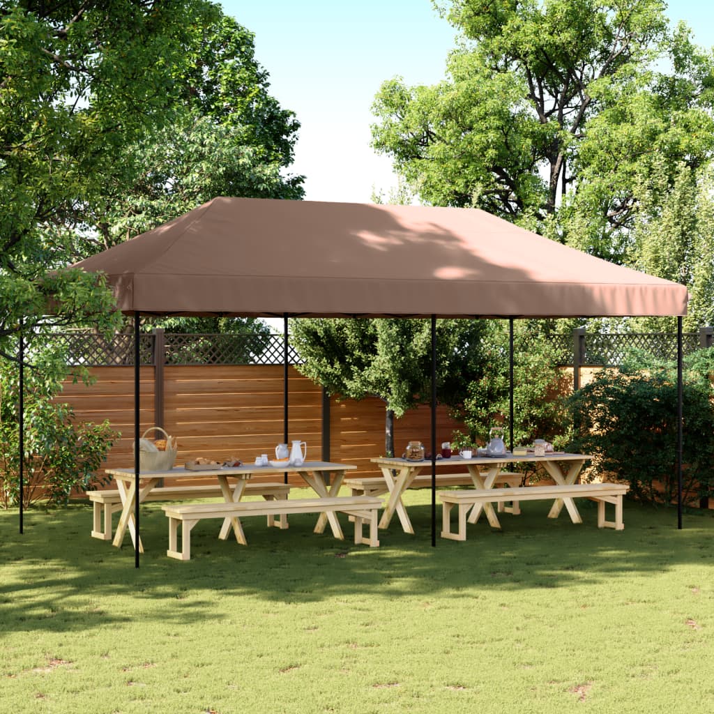 Kokkupandav pop-up peotelk, pruun, 580x292x315 cm