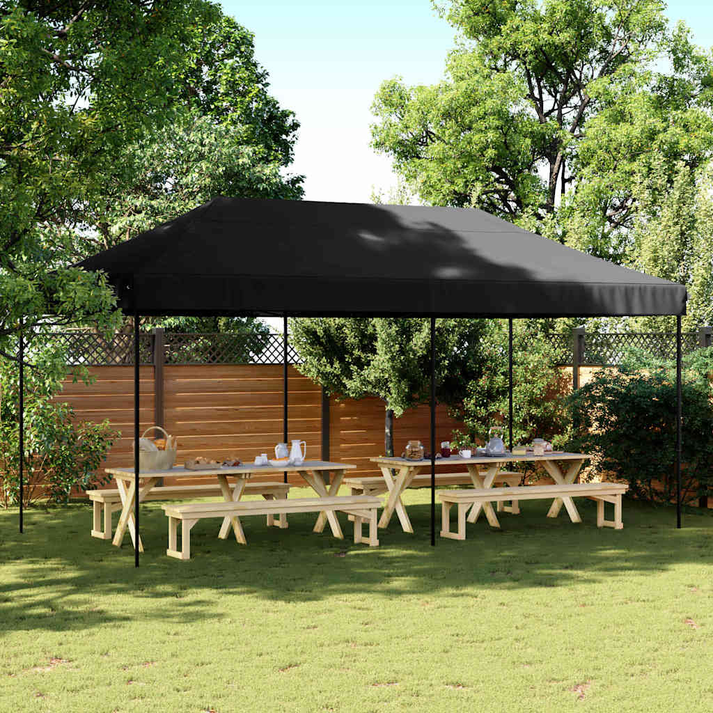 Kokkupandav pop-up peotelk, must, 580x292x315 cm