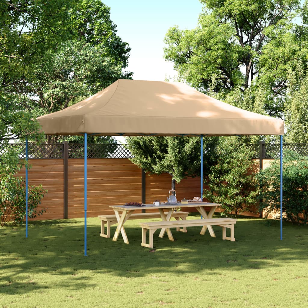 Kokkupandav pop-up peotelk, beež, 580x292x315 cm