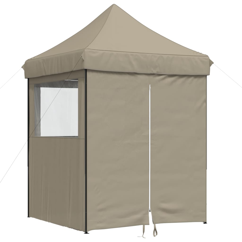 Kokkupandav pop-up peotelk 4 külgseinaga, pruunikashall