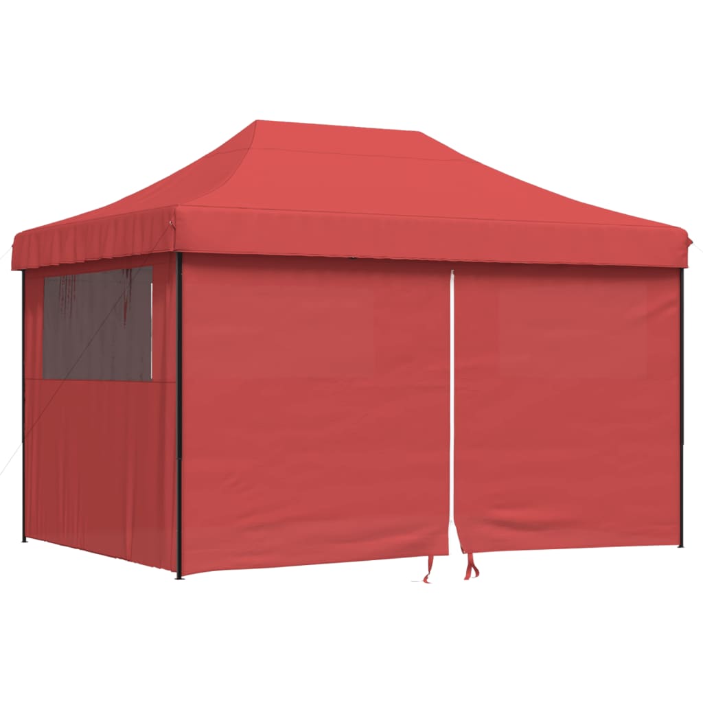 Kokkupandav pop-up peotelk 4 külgseinaga, Burgundia punane