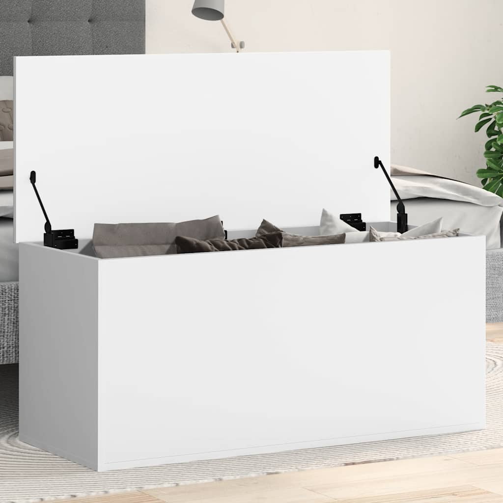 Hoiukast, valge, 100x42x46 cm, tehispuit