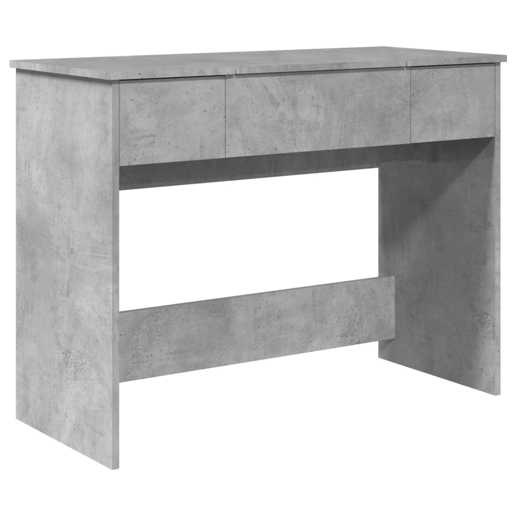 Peegliga tualettlaud, betoonhall, 100x45x76 cm
