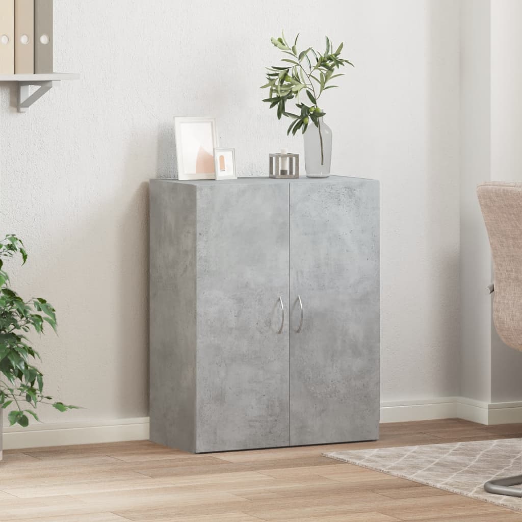 Dokumendikapp, betoonhall, 60x32x77,5 cm, tehispuit