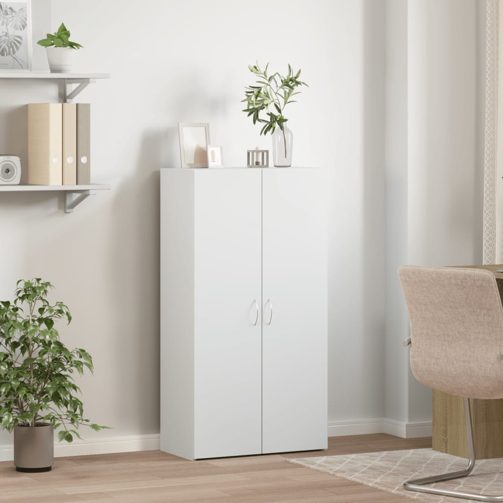 Dokumendikapp, valge, 60x32x115 cm, tehispuit