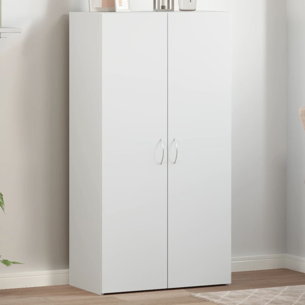 Dokumendikapp, valge, 60x32x115 cm, tehispuit