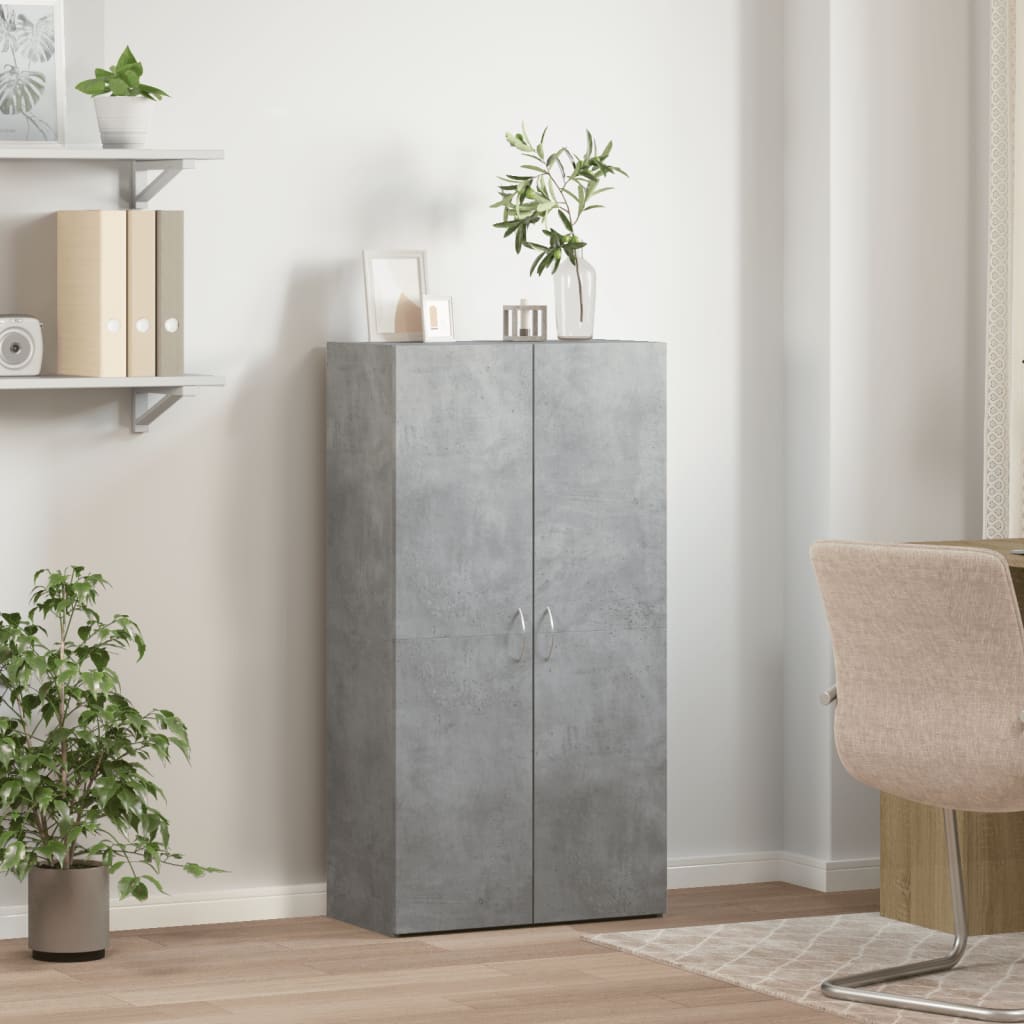 Dokumendikapp, betoonhall, 60x32x115 cm, tehispuit