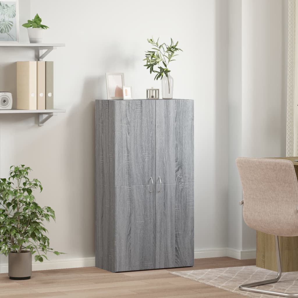 Dokumendikapp, hall sonoma, 60x32x115 cm, tehispuit