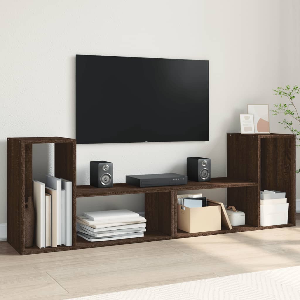 Telerikapid 2 tk, pruun tamm, 75x30x50 cm, tehispuit