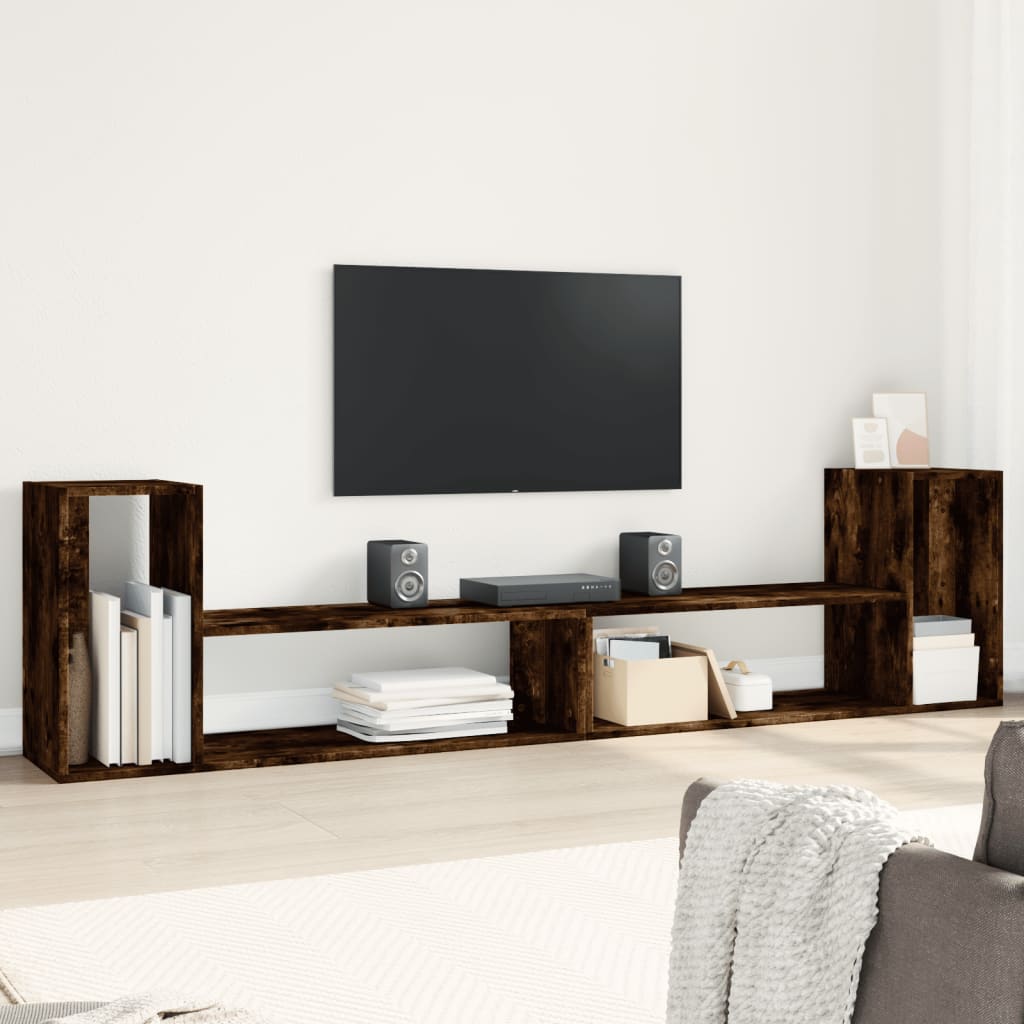 Teleri seinakapid 2 tk, suitsutamm, 100 x 30 x 50 cm, tehispuit
