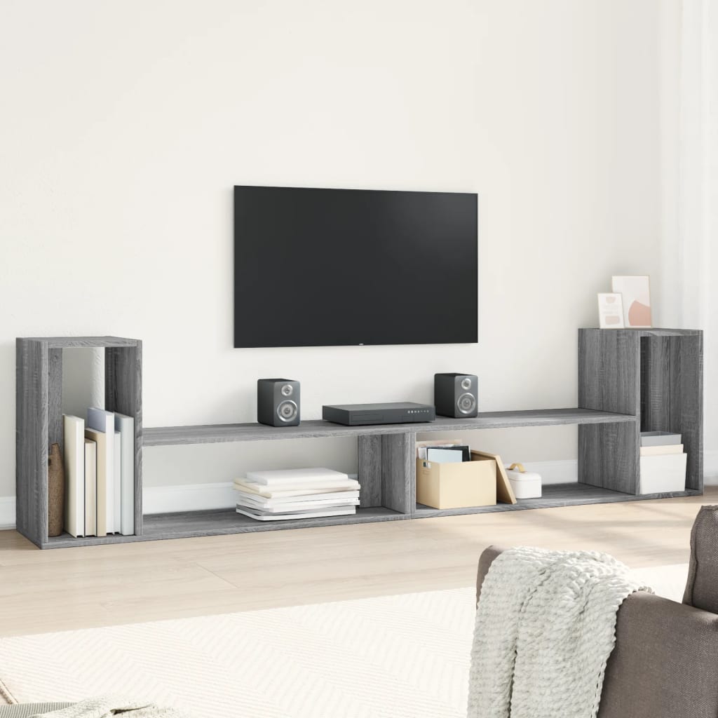 Telerikapid 2 tk, hall Sonoma tamm, 100 x 30 x 50 cm, tehispuit