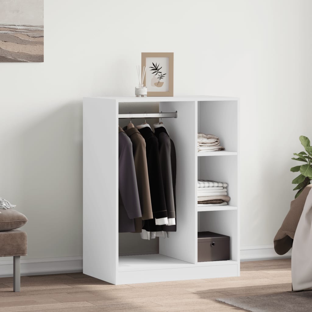 Riidekapp, valge, 77 x 48 x 102 cm, tehispuit