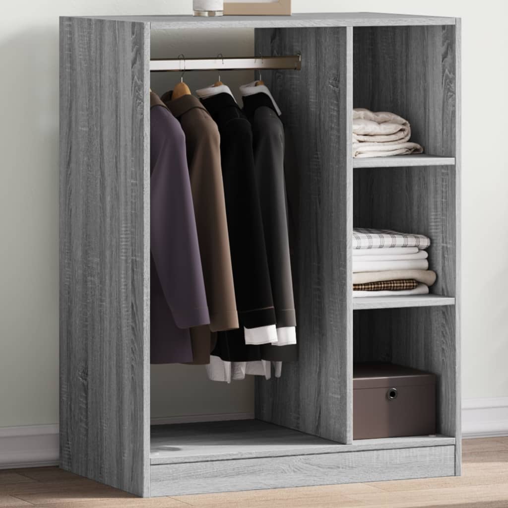 Riidekapp, hall Sonoma tamm, 77 x 48 x 102 cm, tehispuit