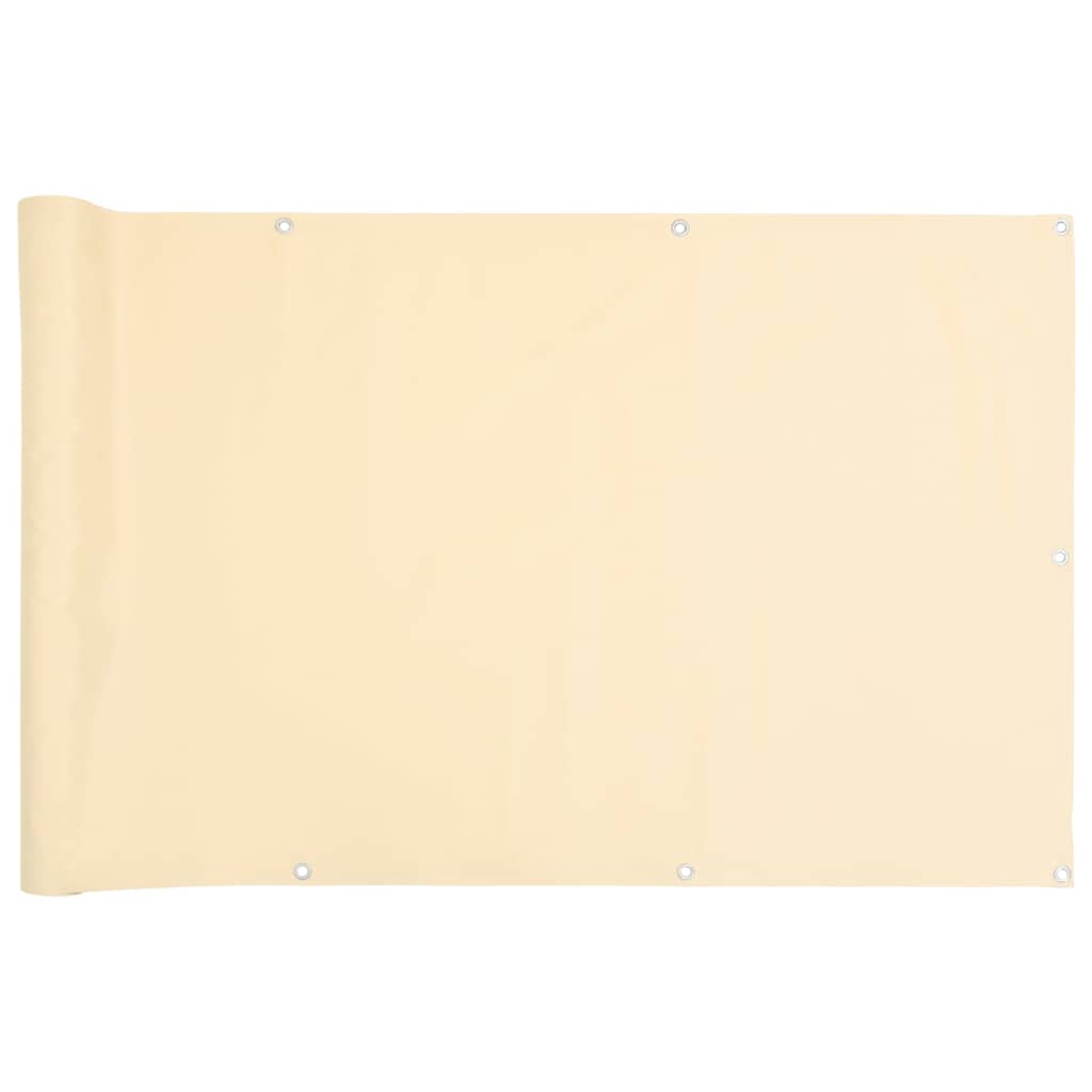 Rõdu privaatsuskate, kreemjas, 300x120 cm, PVC