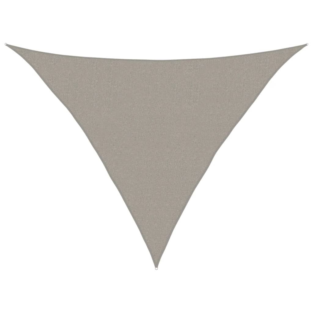 Päikesevari puri 160 g/m² kolmnurkne helehall 2,5 x 2,5 x 3,5 m HDPE
