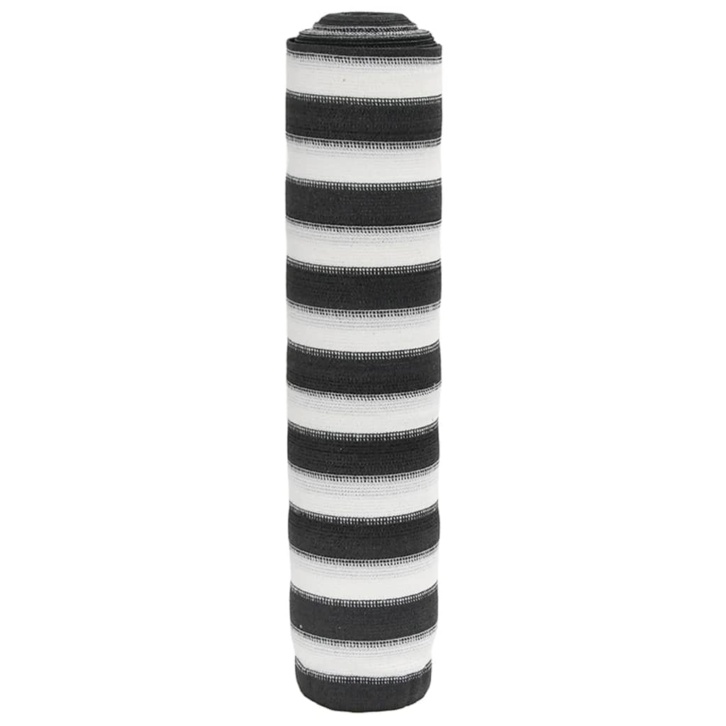 Privaatsusvõrk, antratsiithall ja valge, 1,8x10 m HDPE 75 g/m²