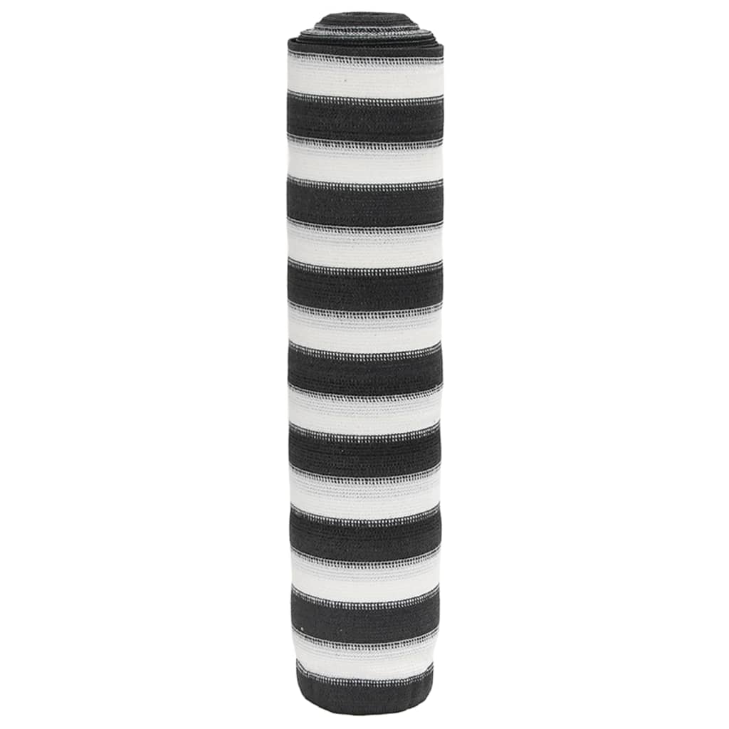 Privaatsusvõrk, antratsiit ja valge, 1,5 x 10 m, HDPE 150 g/m²