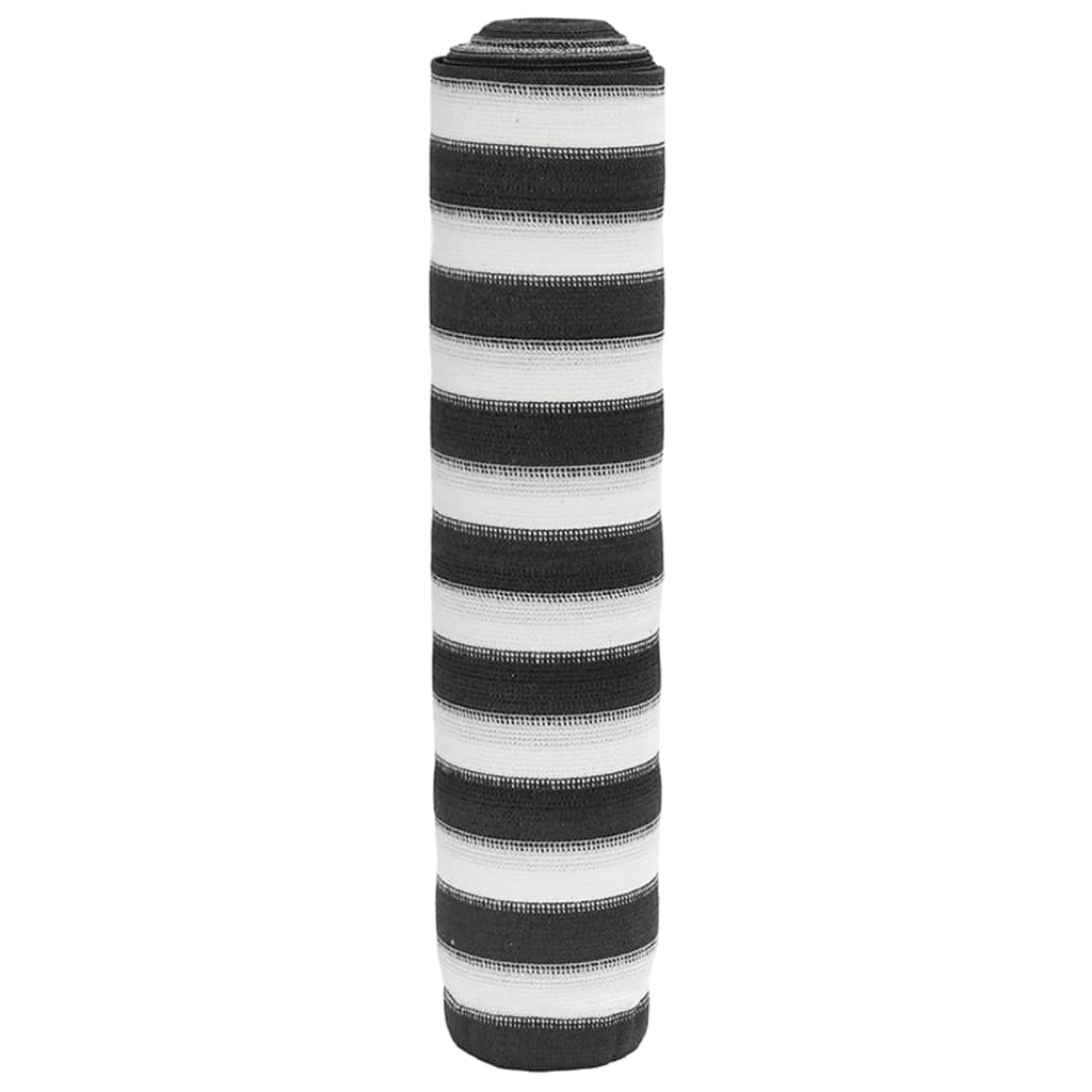 Privaatsusvõrk, antratsiit ja valge, 1,5 x 50 m, HDPE, 150 g/m²