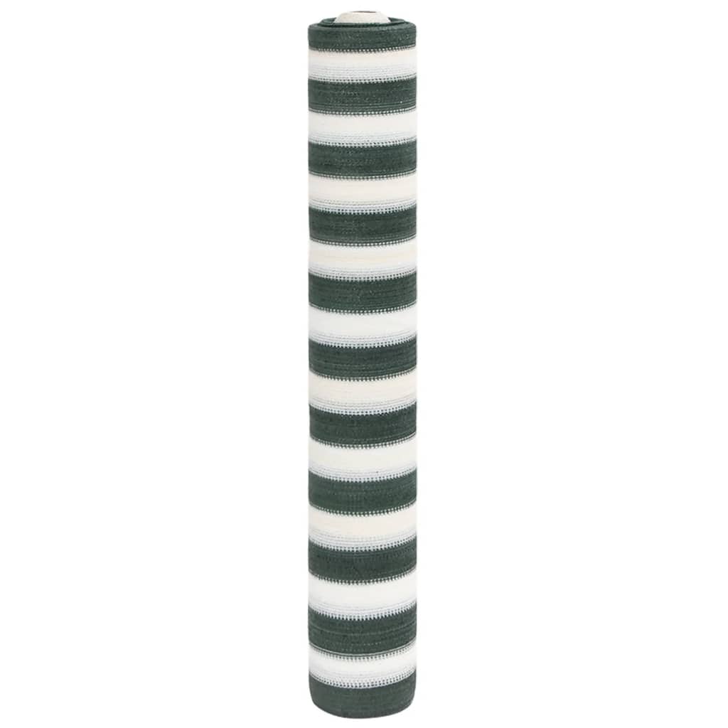 Privaatsusvõrk, roheline ja valge, 1,5x25 m HDPE 150 g/m²