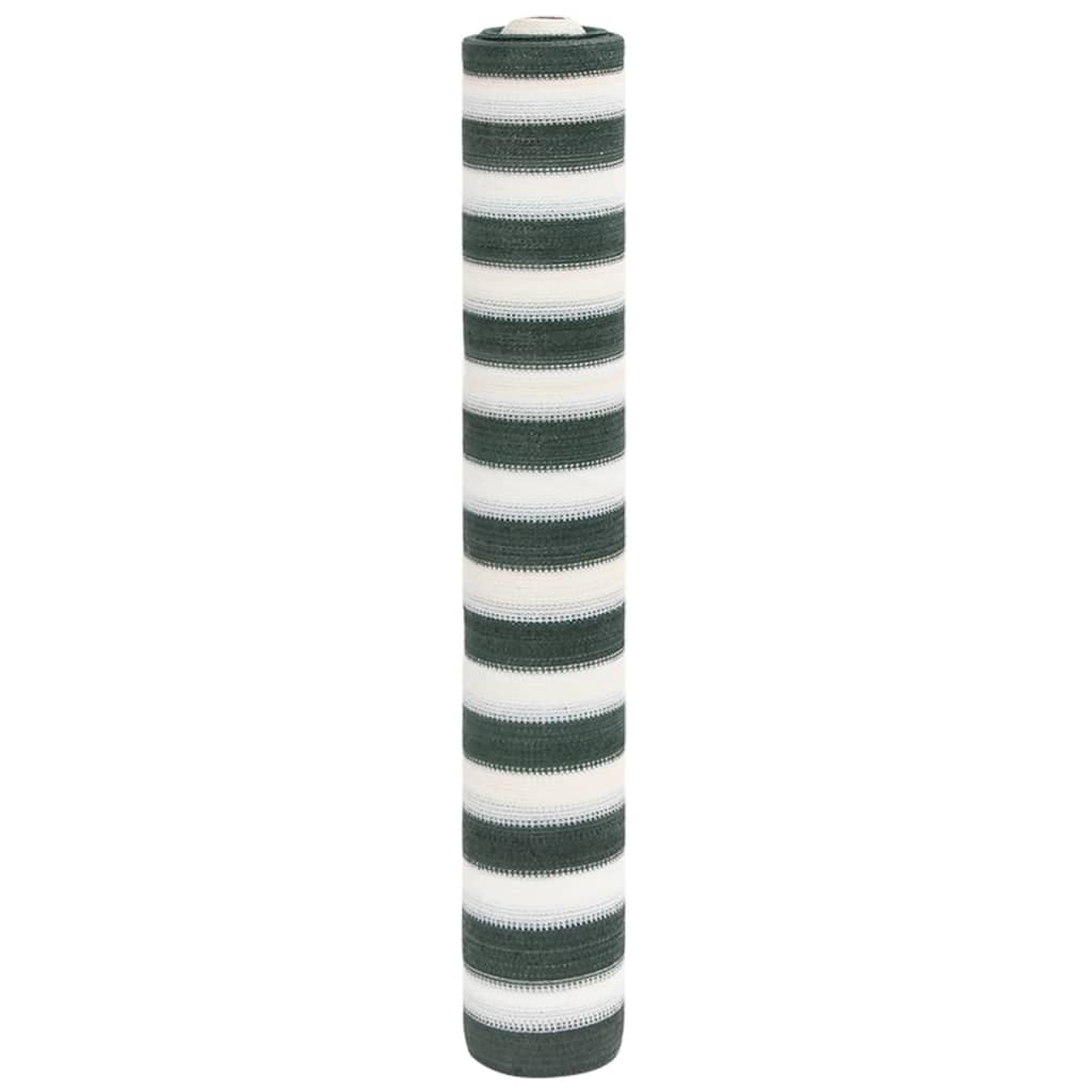Privaatsusvõrk, roheline ja valge, 1,8 x 25 m, HDPE, 195 g/m²