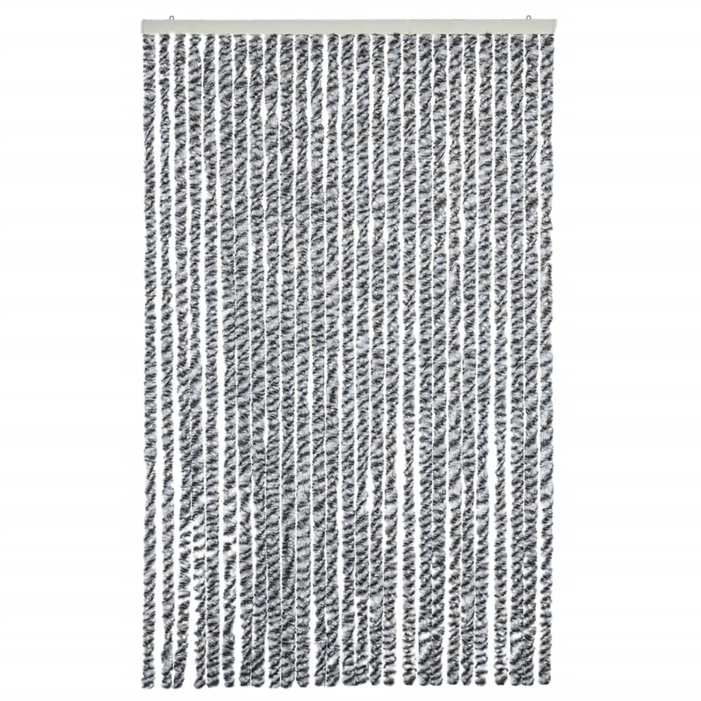 Putukakardin, hall/must/valge, 118x220 cm, šenill