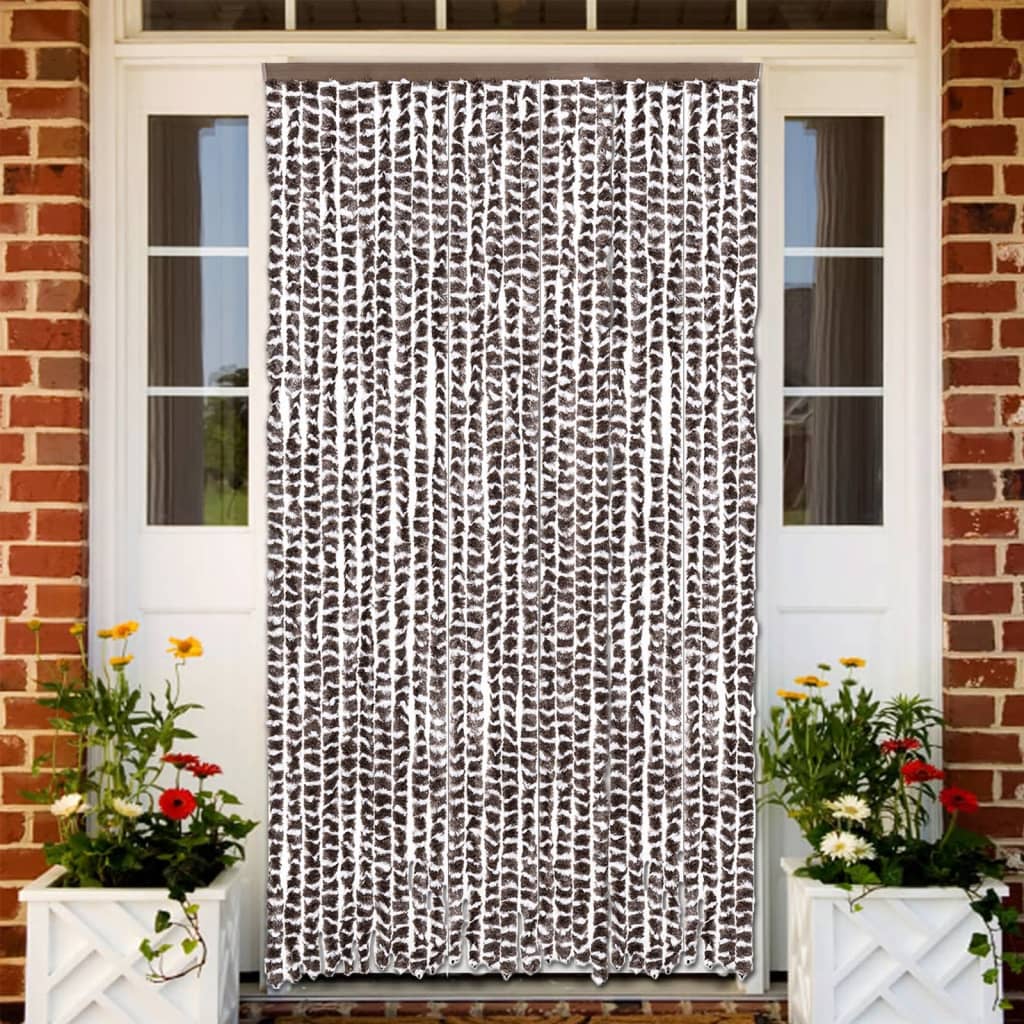 Putukakardin, pruun ja valge, 118x220 cm, šenill