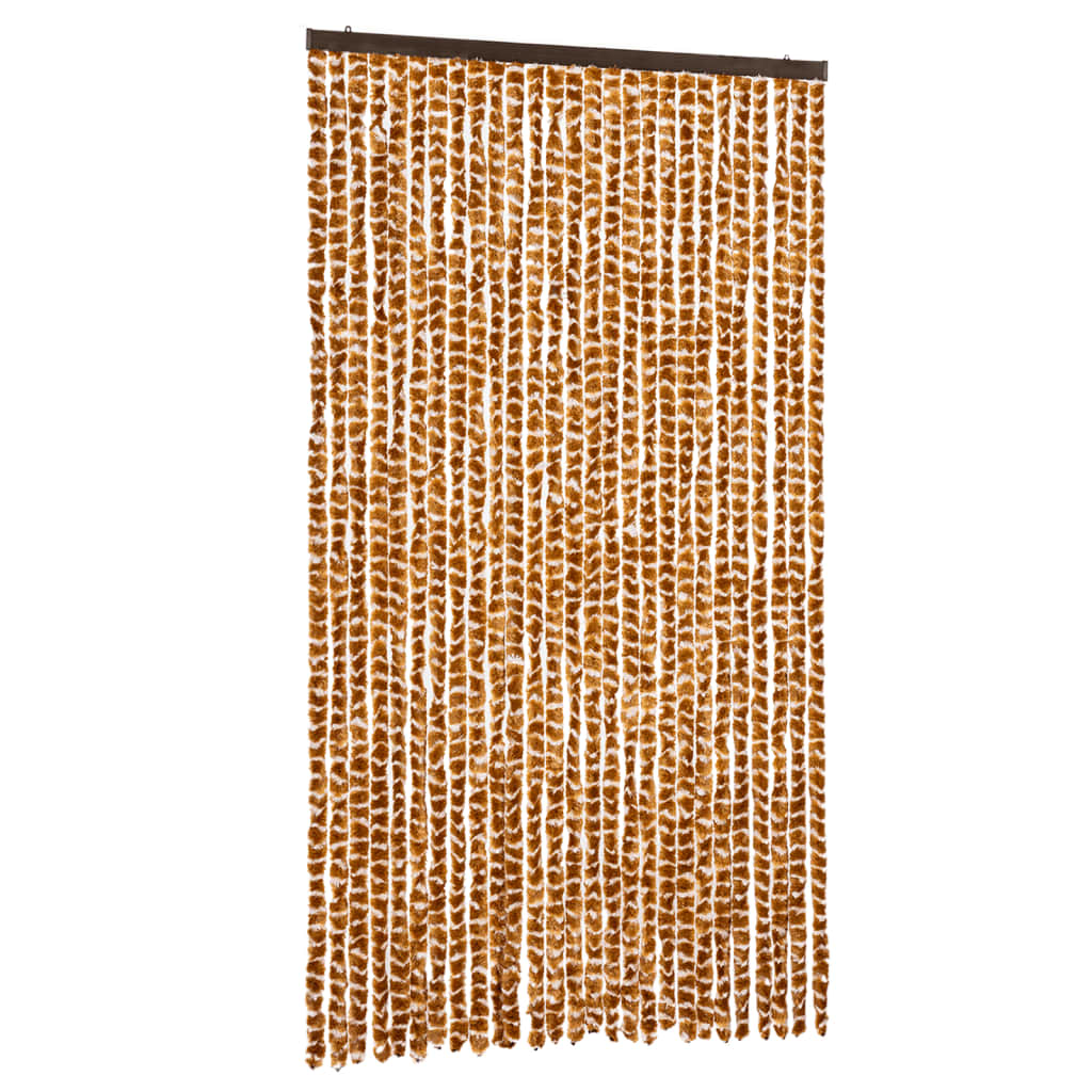 Putukakardin, ookerkollane ja valge, 118x220 cm, šenill