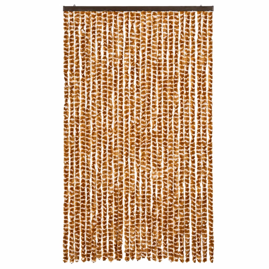 Putukakardin, ookerkollane ja valge, 118x220 cm, šenill
