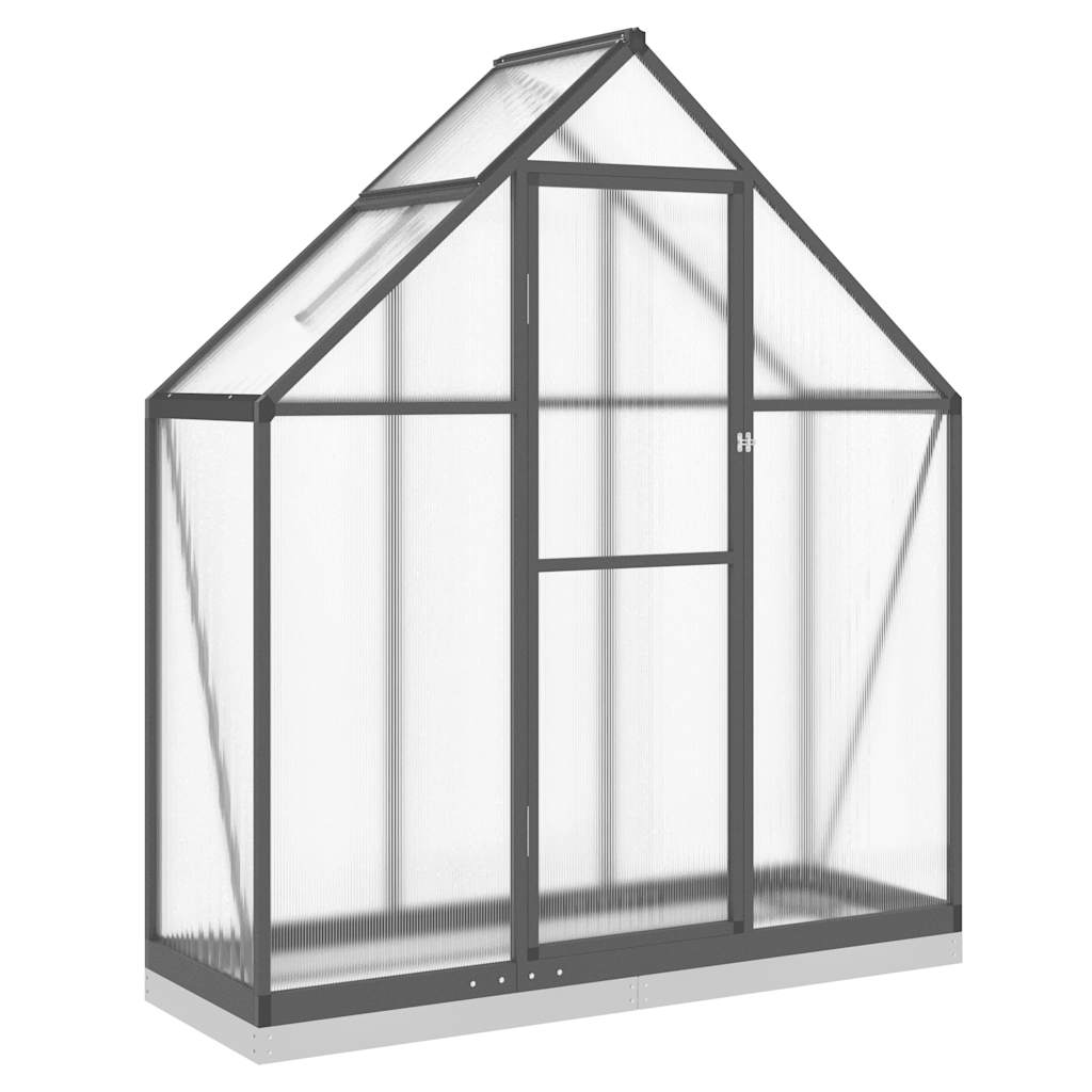Kasvuhoone alusraamiga, antratsiit, 169x58x202 cm, alumiinium