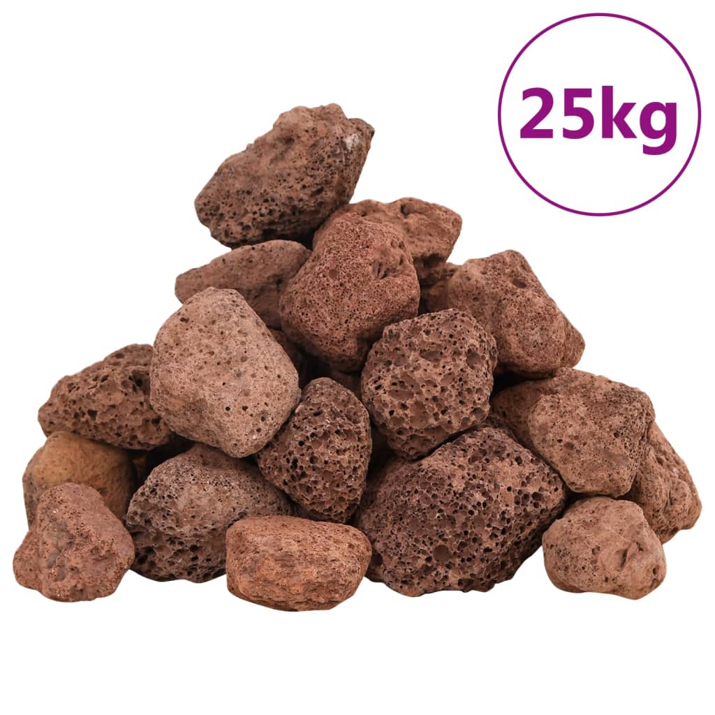Vulkaanilised kivimid 25 kg, punane, 3-5 cm