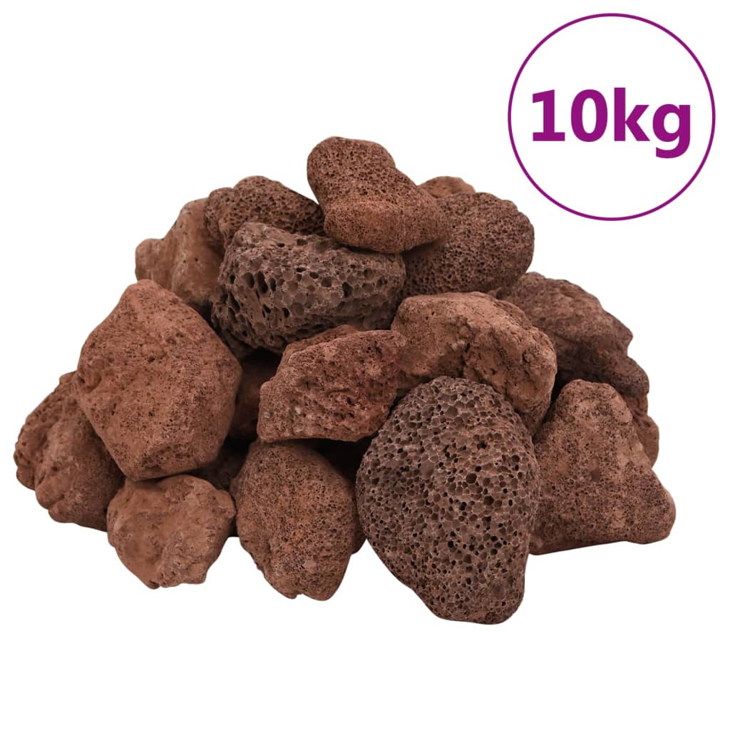 Vulkaanilised kivimid 10 kg, punane, 5-8 cm