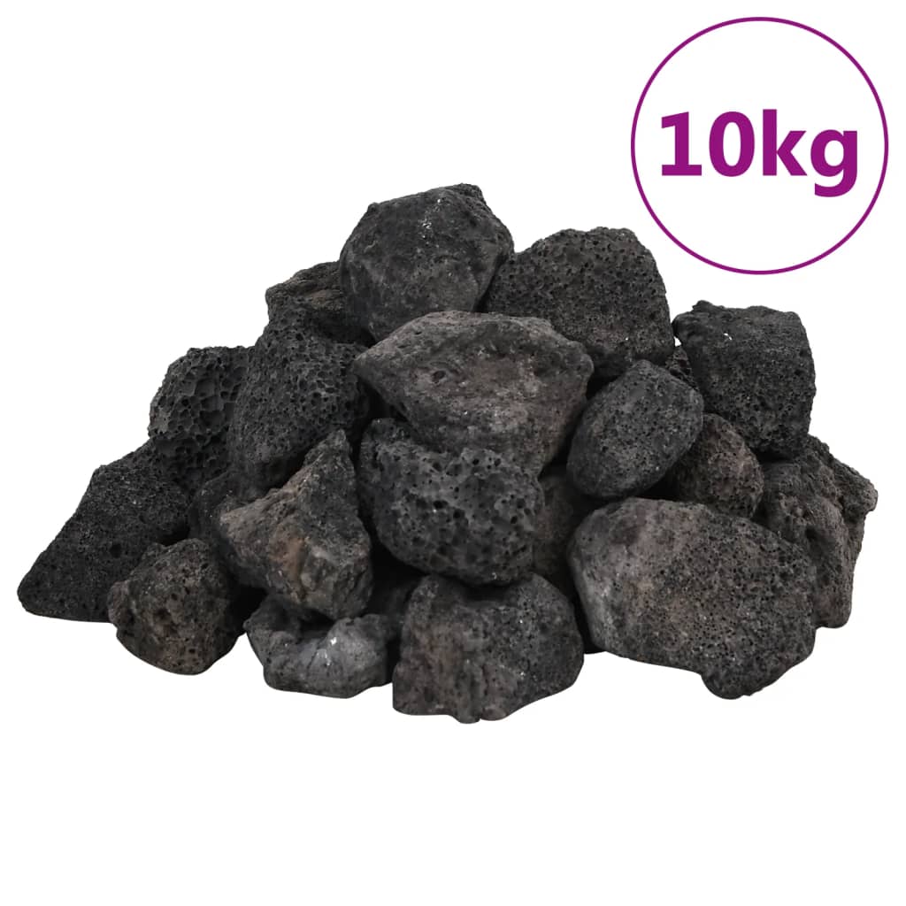 Vulkaanilised kivimid 10 kg, must, 3-5 cm