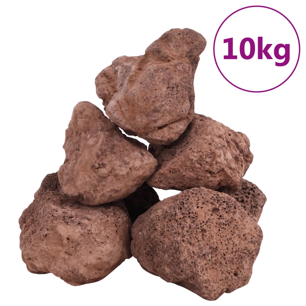 Vulkaanilised kivimid 10 kg, punane, 10-30 cm