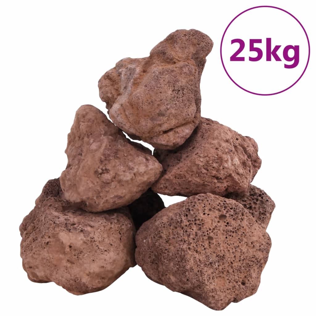 Vulkaanilised kivimid 25 kg, punane, 10-30 cm