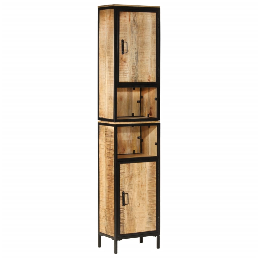 Vannitoakapp, 40 x 27 x 180 cm, raud ja mangopuit