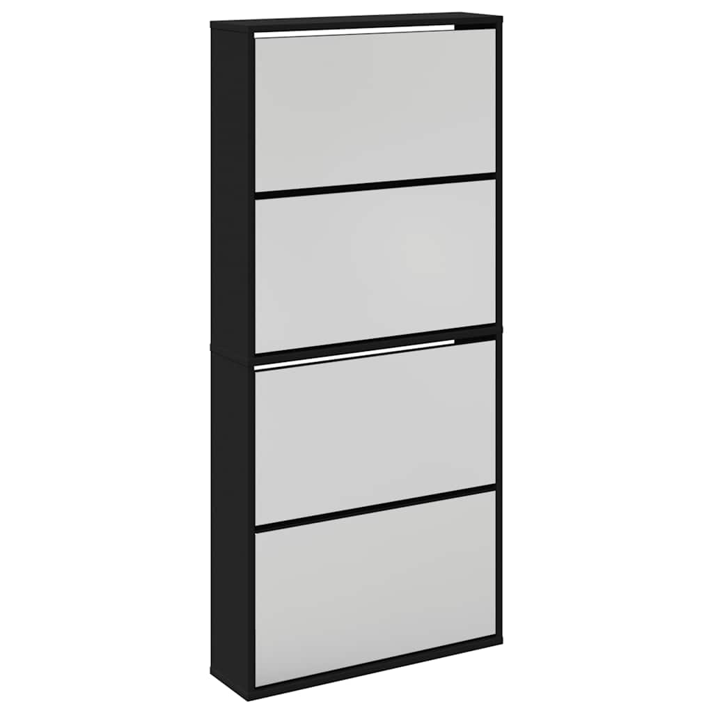 4 sahtliga kingakapp, peegliga, must, 63 x 17 x 134 cm