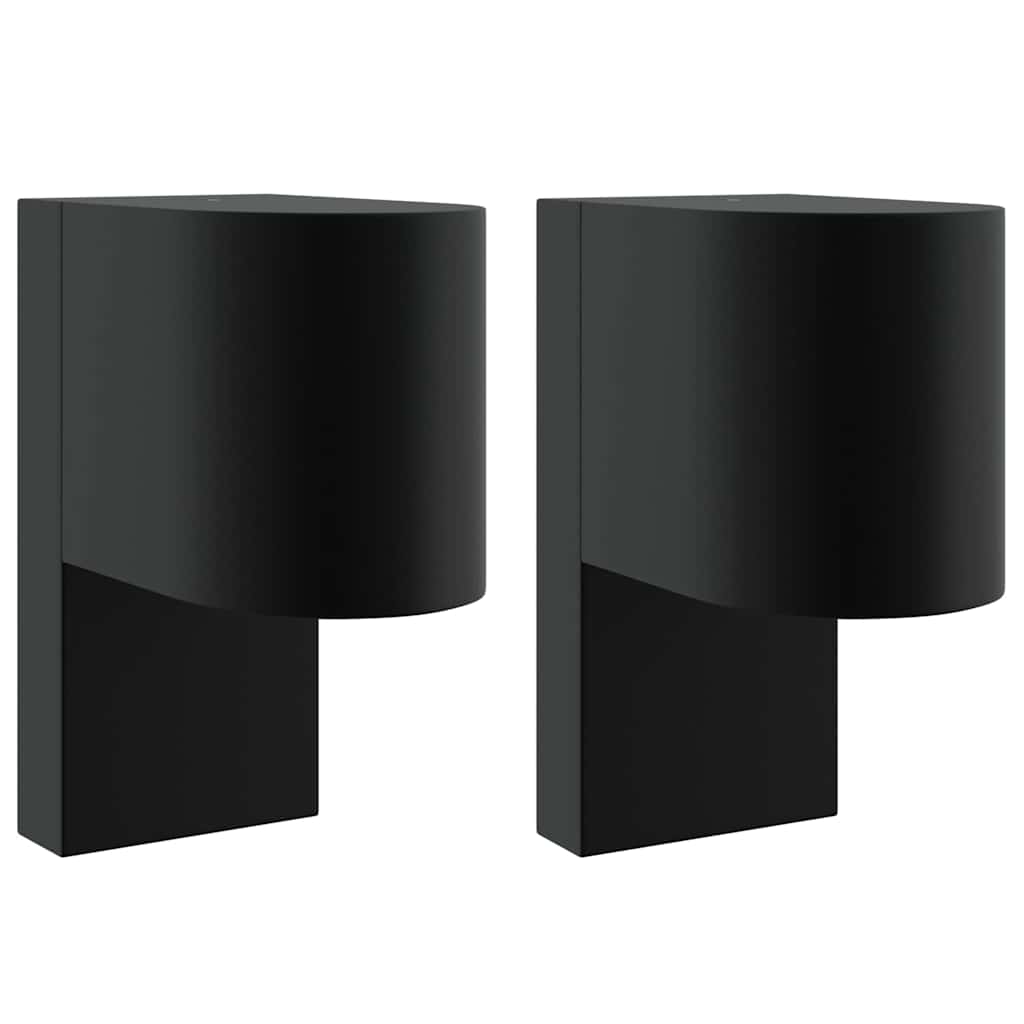 Väline seinalamp 2 tk Must 12 x 7 x 15 cm Roostevaba teras