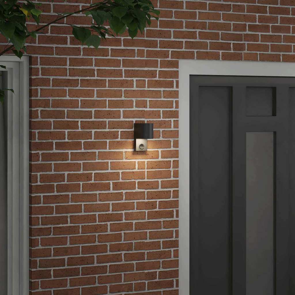 Väline seinalamp Must 12 x 7 x 15 cm Roostevaba teras