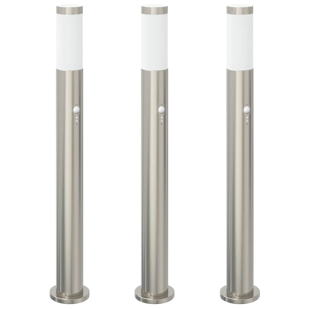 Anduriga pollarvalgustid 3 tk 80 cm roostevabast terasest IP44